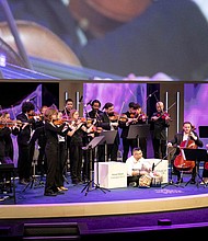 The Dream Orchestra started with just 13 members. Now there are more than 400, including this group performing at a Nobel Foundation event in Gothenburg, Sweden, in December.
Mandatory Credit:	Courtesy Anna Svanberg/Nobel Prize Outreach