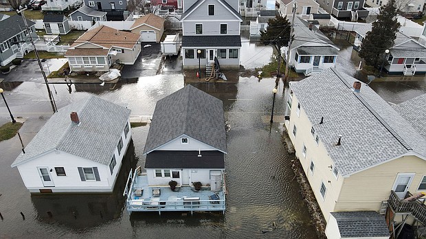 Flood waters in Hampton, New Hampshire, after a storm swept the Northeast on January 10.
Mandatory Credit:	Lauren Owens Lambert/AFP/Getty Images