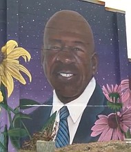 Green space on Mura Street in east Baltimore, Maryland is dedicated to the late U.S. Rep. Elijah Cummings.
Mandatory Credit:	WBAL