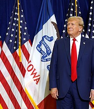Former President Donald Trump, here on January 5, will win the Iowa caucuses, CNN projects.
Mandatory Credit:	Anna Moneymaker/Getty Images/File