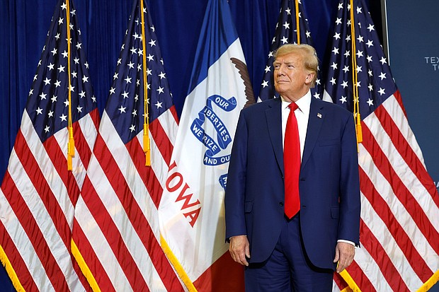 Former President Donald Trump, here on January 5, will win the Iowa caucuses, CNN projects.
Mandatory Credit:	Anna Moneymaker/Getty Images/File
