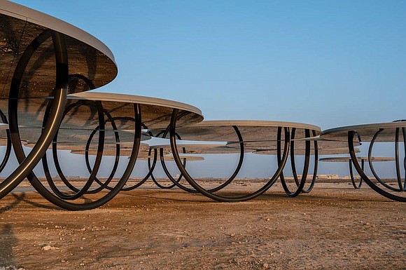 The Qatari desert is home to rolling sand dunes and dramatic limestone cliffs – and lately, to otherworldly art installations.