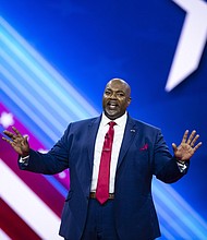 Mark Robinson, lieutenant governor of North Carolina, speaks during the Conservative Political Action Conference (CPAC) in National Harbor, Maryland, US, on Saturday, March 4, 2023.
Mandatory Credit:	Al Drago/Bloomberg/Getty Images