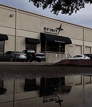 Spirit AeroSystems offices in Farmers Branch, Texas. The US Federal Aviation Administration is expanding its probe into Boeing 737 Max 9 quality control following this month’s in-flight blowout of a part of an Alaska Airlines plane.
Mandatory Credit:	Shelby Tauber/Bloomberg/Getty Images