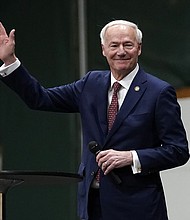 White House chief of staff Jeff Zients called former Arkansas Gov. Asa Hutchinson, seen here, in Clive, Iowa on January 15 to apologize for a statement issued by the Democratic National Committee’s press secretary that mocked Hutchinson’s withdrawal from the presidential race.
Mandatory Credit:	Andrew Harnik/AP