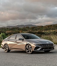 Hyundai Elantra Hybrid is photographed in Irvine, Calif. on Sept 22, 2023.