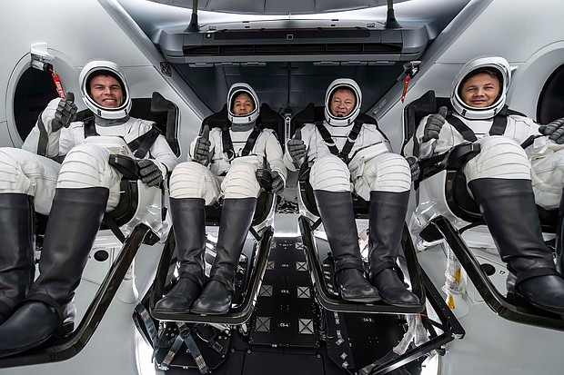 SpaceX is set to launch a four-person crew to the International Space Station on behalf of Axiom Space, which organizes flights to the space station for paying customers.
Mandatory Credit:	Courtesy of Axiom Space