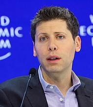 Sam Altman, CEO of OpenAI, speaks at the meeting of the World Economic Forum in Davos, Switzerland.
Mandatory Credit:	Denis Balibouse/Reuters