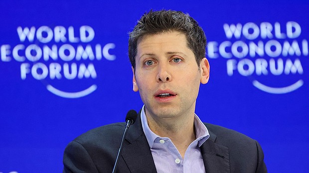 Sam Altman, CEO of OpenAI, speaks at the meeting of the World Economic Forum in Davos, Switzerland.
Mandatory Credit:	Denis Balibouse/Reuters