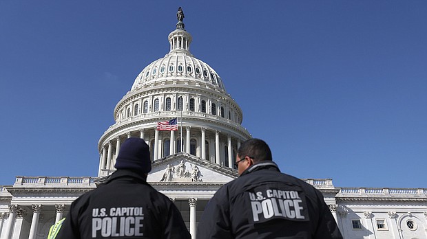 US Capitol Police said it investigated more than 8,000 threats against members of Congress last year – an increase of about 500 cases from the previous year, according to data released January 18 by the department.
Mandatory Credit:	Justin Sullivan/Getty Images