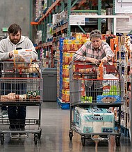 People shop at a supermarket in Foster City, California, the United States, Jan. 11. Americans’ attitudes on the economy are improving substantially as inflation slows.
Mandatory Credit:	Li Jianguo/Xinhua/Getty Images
