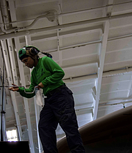 Aviation Structural Mechanic Airman Genelle Greene
SOUTH CHINA SEA
01.12.2024
Photo by Petty Officer 3rd Class Isaiah Goessl 
USS Carl Vinson