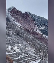 A landslide in Liangshui, southwestern China, seen in a screengrab from a social media video on January 22.
Mandatory Credit:	Reuters