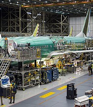 The Boeing 737 Max airplane on the production line at the company's manufacturing facility in Renton, Washington, seen in 2015.
Mandatory Credit:	David Ryder/Bloomberg/Getty Images