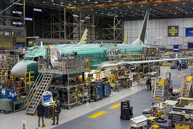 The Boeing 737 Max airplane on the production line at the company's manufacturing facility in Renton, Washington, seen in 2015.
Mandatory Credit:	David Ryder/Bloomberg/Getty Images