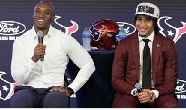 Texans Head Coach DeMeco Ryans with Starting Quarterback CJ Stroud