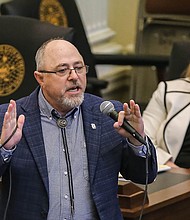 An Oklahoma state lawmaker says he will now change the language of a bill he proposed that designates anyone “of Hispanic descent” that is “a member of a criminal street gang” and convicted of a “gang-related offense” a terrorist.
Mandatory Credit:	Nathan J. Fish/The Oklahoman/USA Today Network/Reuters