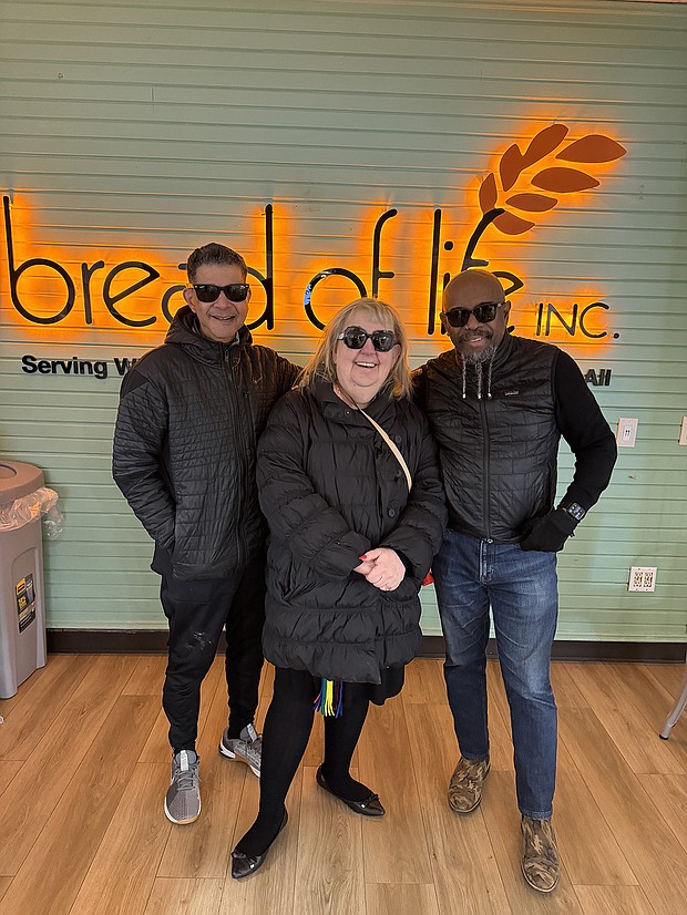 Francis Page, Jr., Cindy Clifford and Pastor Rudy Rasmus