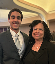Keighton Bell, Norfolk State University student, and Pamela Boston, associate general counsel and senior assistant attorney general at Norfolk State University.