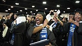 Participants in the Spelman College 136th commencement celebrate in College Park, Ga., in May 2023. Historically Black colleges and universities, which had seen giving from foundations decline in recent decades, have seen an increase in gifts —- particularly from corporations and corporate foundations over the past several years.