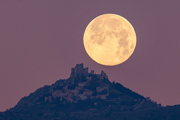 The first full moon of the new year, known as the wolf moon, will shine in the night sky Thursday.