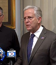 Attorney Gary Lesser speaks at a press conference regarding a wrongful death lawsuit against the real estate company that owns and operates the southeast Florida subdivision where the attack happened.
Mandatory Credit:	WPTV