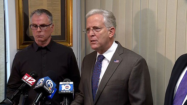 Attorney Gary Lesser speaks at a press conference regarding a wrongful death lawsuit against the real estate company that owns and operates the southeast Florida subdivision where the attack happened.
Mandatory Credit:	WPTV