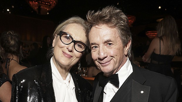 Meryl Streep and Martin Short are pictured here at the 81st Annual Golden Globe Awards, on January 7.
Mandatory Credit:	Todd Williamson/CBS/Getty Images