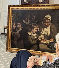 “The Schoolmistress” by English painter John Opie was returned to its rightful owner after more than 50 years, the FBI said
Mandatory Credit:	FBI Salt Lake City