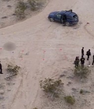 Authorities said they have arrested suspects in connection to the six people found dead in a remote area of the Mojave Desert in San Bernardino County last week, which apparently stemmed from a dispute over marijuana.
Mandatory Credit:	KCAL