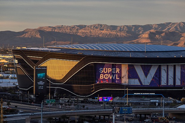 This year's Super Bowl takes place at Allegiant Stadium in Las Vegas, Nevada.
Mandatory Credit:	Carlos Barria/Reuters