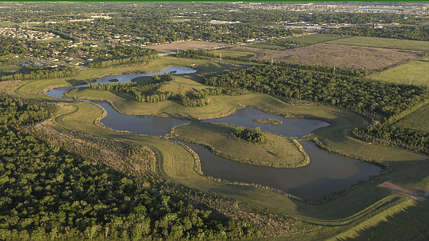 The Hill at Sims will be located on the site of a stormwater detention basin and adjacent land along Sims Bayou and Scott Street in southern Harris County. Precinct One and the Houston Parks Board are currently designing a system of pedestrian trails for the site. This greenspace will serve a dual purpose that both protects homes and businesses during severe weather and provides access to safe, healthy recreational opportunities for everyone to enjoy.