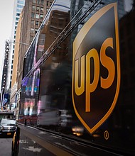 A UPS truck is parked on a street in Midtown Manhattan on August 07, 2023 in New York City.
Mandatory Credit:	Kena Betancur/VIEWpress/Getty Images