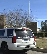 The accused teen LeFlore High School shooter was escorted to Metro Jail and charged as an adult.
Mandatory Credit:	WALA