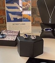 Small business, Rebel Nell, makes good luck charms highlighting the Detroit Lions football team.
Mandatory Credit:	WWJ