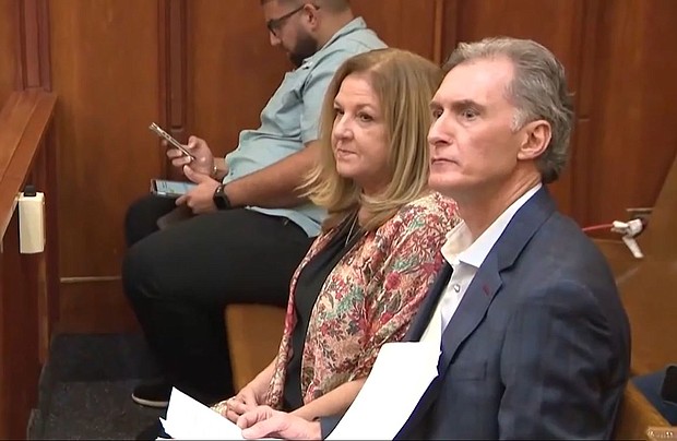 Kim Clenney (R) and Deborah Lyn Clenney, the parents of an Onlyfans model charged with murdering her boyfriend at a Miami high-rise, were arrested after officials said, they tampered with evidence regarding the case.
Mandatory Credit:	WSVN