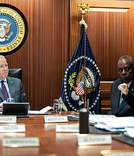 In this photo posted to X on Monday, January 29, President Joe Biden is briefed by members of his national security team in the Situation Room on the latest developments regarding the attack on US service members in northeastern Jordan.
Mandatory Credit:	From President Joe Biden via X