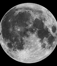 A new study says as the moon’s core cools and shrinks, its surface develops creases that create “moonquakes” and landslides, and seen here is a composite image of the moon with data from 1994.
Mandatory Credit:	NASA