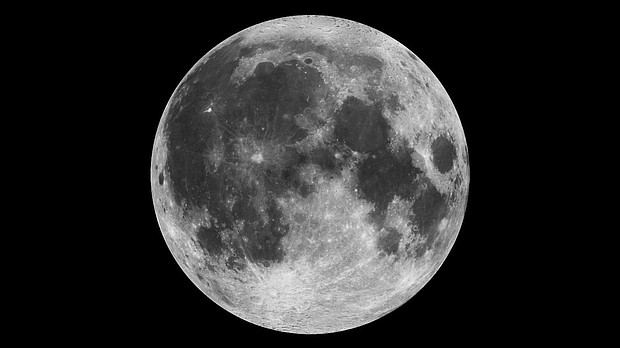 A new study says as the moon’s core cools and shrinks, its surface develops creases that create “moonquakes” and landslides, and seen here is a composite image of the moon with data from 1994.
Mandatory Credit:	NASA