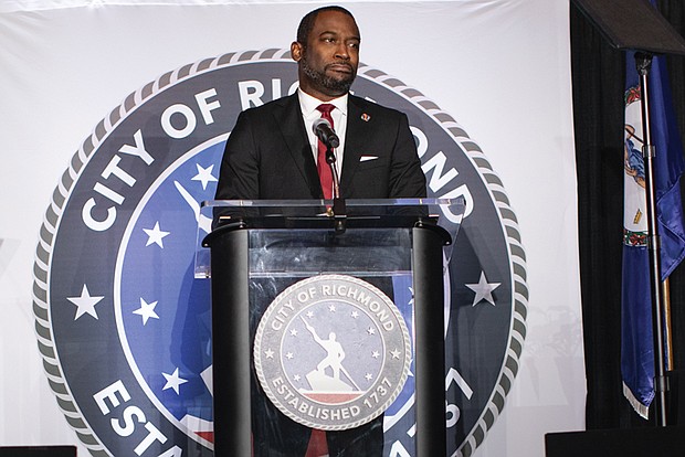 Richmond Mayor Levar Stoney gives his final State of the City address at the Richmond Virginia Science Museum.