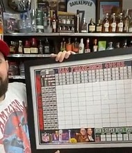 A beloved 49ers fan's memory is being kept alive at Bob's Country Corner in Menlo Park by his son.
Mandatory Credit:	KPIX