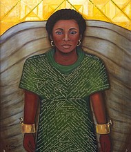 Credit:  Ancestor’s Torch, oil on canvas, by Ava Cosey – courtesy of The Kinsey African American Art & History Collection