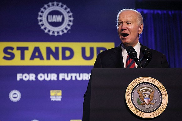 President Joe Biden on Thursday is looking to capitalize on last week’s high-profile endorsement from the United Auto Workers, heading …