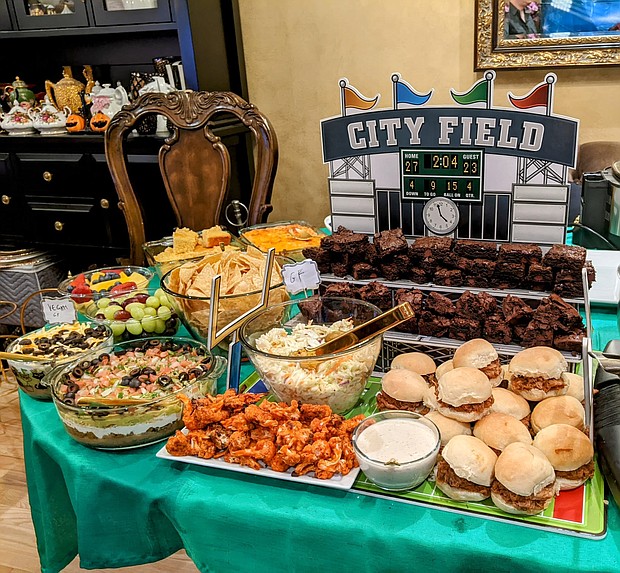 Amy Larson's Super bowl spread last year.
Mandatory Credit:	Amy Larson