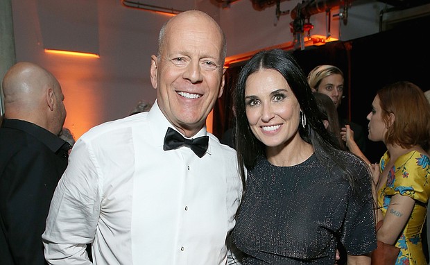 Bruce Willis and Demi Moore attend the after party for the "Comedy Central Roast of Bruce Willis" in 2018.
Mandatory Credit:	Phil Faraone/Getty Images