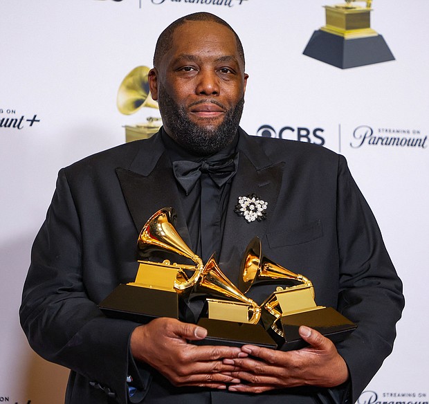 Killer Mike at the 2024 Grammy Awards in Los Angeles on February 4.
Mandatory Credit:	David Swanson/Reuters
