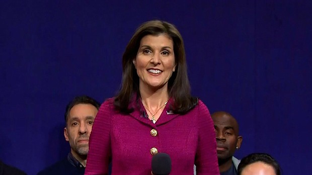 Nikki Haley on "Saturday Night Live."
Mandatory Credit:	NBC