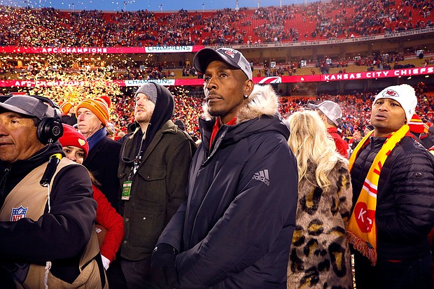 Pat Mahomes Sr. watches the 2020 AFC Championship Game in Kansas City, Missouri as the Chiefs defeated the Tennessee Titans 35-24.
Mandatory Credit:	David Eulitt/Getty Images