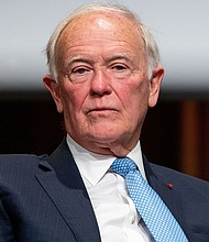 Tim Clark, president of the airline Emirates, is seen here at the Paris Air Forum in France in June 2023. Clark has joined a chorus of airline executives in warning that Boeing is running out of time to restore its reputation.
Mandatory Credit:	Benjamin Girette/Bloomberg/Getty Images