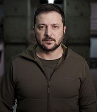 President Volodymyr Zelensky said he is considering replacing many of Ukraine’s leaders. Zelensky is seen here posing for a photo in November in Kharkiv, Ukraine.
Mandatory Credit:	Felipe Dana/AP